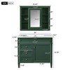 NicBex 36" Bathroom Vanity with Medicine Cabinet&Ceramic Sink,Bathroom Storage Cabinet Combo with 4 Drawers&2 Doors,No Faucet Included - 3 of 4
