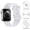 HTUTWOO Checkered Apple Watch Silicone Strap, Slim Sport Band 38/40/41/42/44/45/46/49mm for iWatch Series 11 10 9 8 7 6 5 4 3 2 1 SE Ultra - 3 of 4
