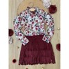 Autumn Rose Top and Fringe Skort Set Mia Belle Girls - 2 of 4