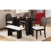 CAVINAS Dining Table Set for 6 Modern Double Pedestal Wood Dining Table Set with 4 Rattan Back Chairs and Bench for Kitchen - 4 of 4