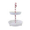 Ganz 18.5 Inch Candy Cane Pedestal Stand Christmas Striped Pedestal Stands - 2 of 3