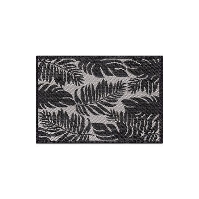World Rug Gallery Floral Leaves Textured Flat Weave Indoor/Outdoor Area Rug
