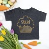The Juniper Shop Stud Muffin Plain Toddler Short Sleeve Tee - 2T - Charcoal - 3 of 4