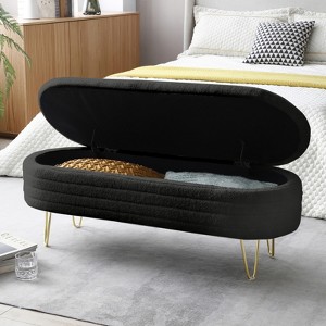 Bedroom Storage Bench Bed Ottoman Bench with Storage Space Home Sofa Bench with Support Legs End of Bed Bench Ottoman Storage Bench for Living Room - 1 of 4