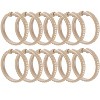 Home Mart Goods Beige 12 Piece Premium Plastic Shower Curtain Hooks Rings Round 2.25" Inches - 2 of 3