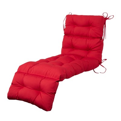 ARTPLAN Outdoor Chasie Lounge Tufted Thick Cushion with Ties,Replacement Wicker Chair Cushion for Paito Fruniture,72x22x4inches