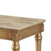 26" Daesha Coffee Table Marble/Antique Gold - Acme Furniture: Carved Floral, Turned Legs - image 3 of 4