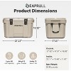 Hooure 60 Quart Cooler with Wheels, Ice Chests Portable Camping Cooler Holds Ice up to 6 Days, Leak-Proof Outdoor Insulated Cooler with Handle - 2 of 4