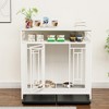 Ridstar 43.3 in. H White Heavy Dog Wooden Crate with Three Drawers Storages For Large Medium Dogs - 4 of 4