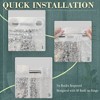 Aoibox No Hook Shower Curtain or Liner - Heavy Duty Cobblestone Bathroom Shower Curtain, Waterproof Plastic & PVC Free, Pebble Design - 2 of 4