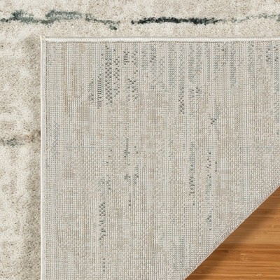 Kosmas Multi-Color Abstract Polyester Shag Area Rug 8' x 10'