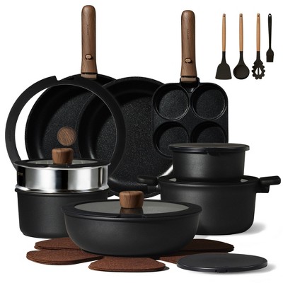 Carote Classic 26pc Premium Nonstick Detachable Cookware Set with Lids ...