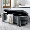 OUTSUPPLY Upholstered Storage Bench for Living Room, Bedroom, Entryway, Modern Footrest Ottoman with Hidden Compartment - 4 of 4