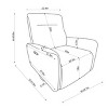 Electric Recliner Armchair 270° Swivel Glider Recliner Chair Nursury Chair,Lounging Chairs For Living Room Bedroom Apartment-Cuddlewood - 4 of 4