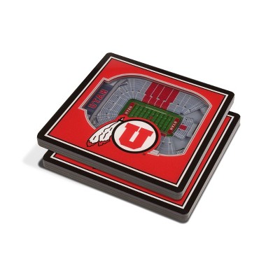 NCAA Utah Utes 3D Stadium View Coaster 2pk