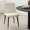 SpassWay 2 Black Dining Chairs Wood Legs Slanted Back Wide Seat 23" x 32" for Living Dining Room - 2 of 4