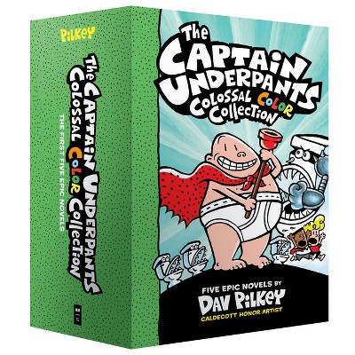 The Captain Underpants Colossal Color Collection (captain Underpants #1-5  Boxed Set) - By Dav Pilkey (mixed Media Product) : Target