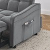 47" Velvet Loveseat Bed with Pull-Out Bed & USB Charging - 4 of 4