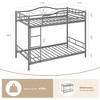Bunk Bed Twin over Twin, Metal Bunk Bed with Safety Guardrail & Ladder, 400 LBS Weight Capacity, Space-Saving, No Box Spring Needed, Easy Assembly - 4 of 4