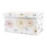 Watercolor Floral Fabric Storage Toy Bin Yellow/Pink - Sweet Jojo Designs