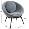 Vintage Upholstered Cup Accent Chair - 2 of 4