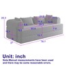 78.7-Inch Green Chenille Folding Mattress Sofa with Cylindrical Pillow Floor Sofa Lounge Couch for Living Room Bedroom Lounge Studio - 4 of 4