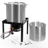 Barton 64 Quart Aluminum Turkey Fryer Steamer Cast Iron Burner Fair Clam Bake Pot Kit XL Capacity - 2 of 4