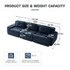 PexFix Modern Modular Sectional Sofa for Living Room Corduroy Fabric Oversized 3-Seater Couch with Deep Seat Buckle Connection Anti-slip - 3 of 4