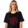Dungeons & Dragons Women's Nat 20 Dice Nightgown Sleep Pajama Dress Black - 3 of 4