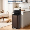 Trash Can - 3.2/5.3/8 Gal,12/20/30 L Stainless Steel Kitchen Trash Can Rectangular Garbage Bin with Soft Close Lid Foot - 2 of 4