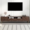 Mid Century TV Stand for TVs up to 85'',Media Console Table with 2 Drawers,Entertainment Center with Storage-The Pop Home - 3 of 4