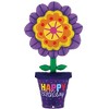 LoonBalloon 63 Inch Giant Flower Pot Birthday Balloon with 4 latex balloons- Festive & Unique - 2 of 3