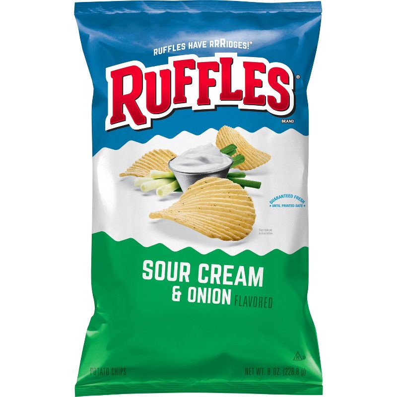 Ruffles Sour Cream And Onion Chips - 8oz, 1 of 4