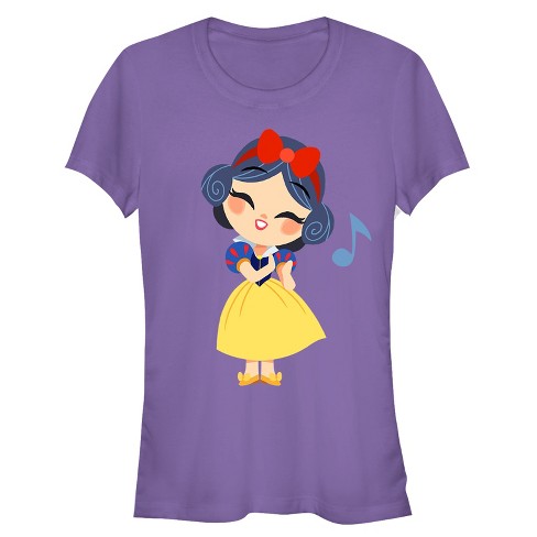 Junior's Snow White And The Seven Dwarves Cartoon Song T-shirt - Purple -  2x Large : Target