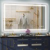 LED Bathroom Mirror Rectangle Mirror With Light Toilet Mirror With Adjustable LED Color Temperatures,Anti-Fog,Wall Mounted Mirror-The Pop Home - 2 of 4