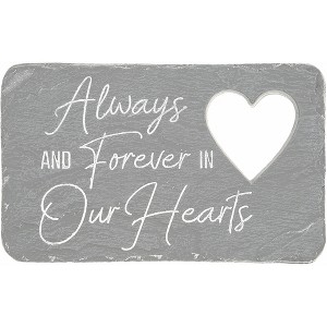 Pavilion Gift Company - Forever In Our Hearts - 7" x 4.25" Garden Stone - Stepping Stones and Pathways - 1 of 4