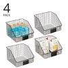 Metal Open-Front Pantry Basket with Label Plate - 2 of 4