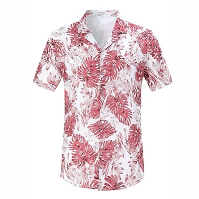 Men's Tropical Aloha Shirt - Lightweight Short Sleeve Button-Down For Beach & Vacation