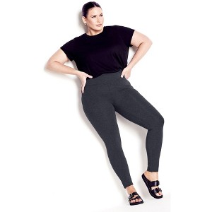 Avenue Women's Plus Size Petite High Rise Legging - 1 of 4