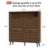 Shoe Cabinet with Flip Drawers, Narrow Freestanding Rack - 3 of 4