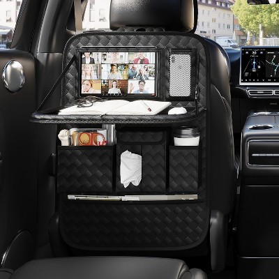 TruAIR Back Seat Car Organizer with Tray Ð Foldable Tablet Holder and Storage
