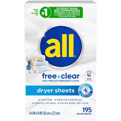 All Free Clear Fabric Softening Sheets - Thumbnail 2