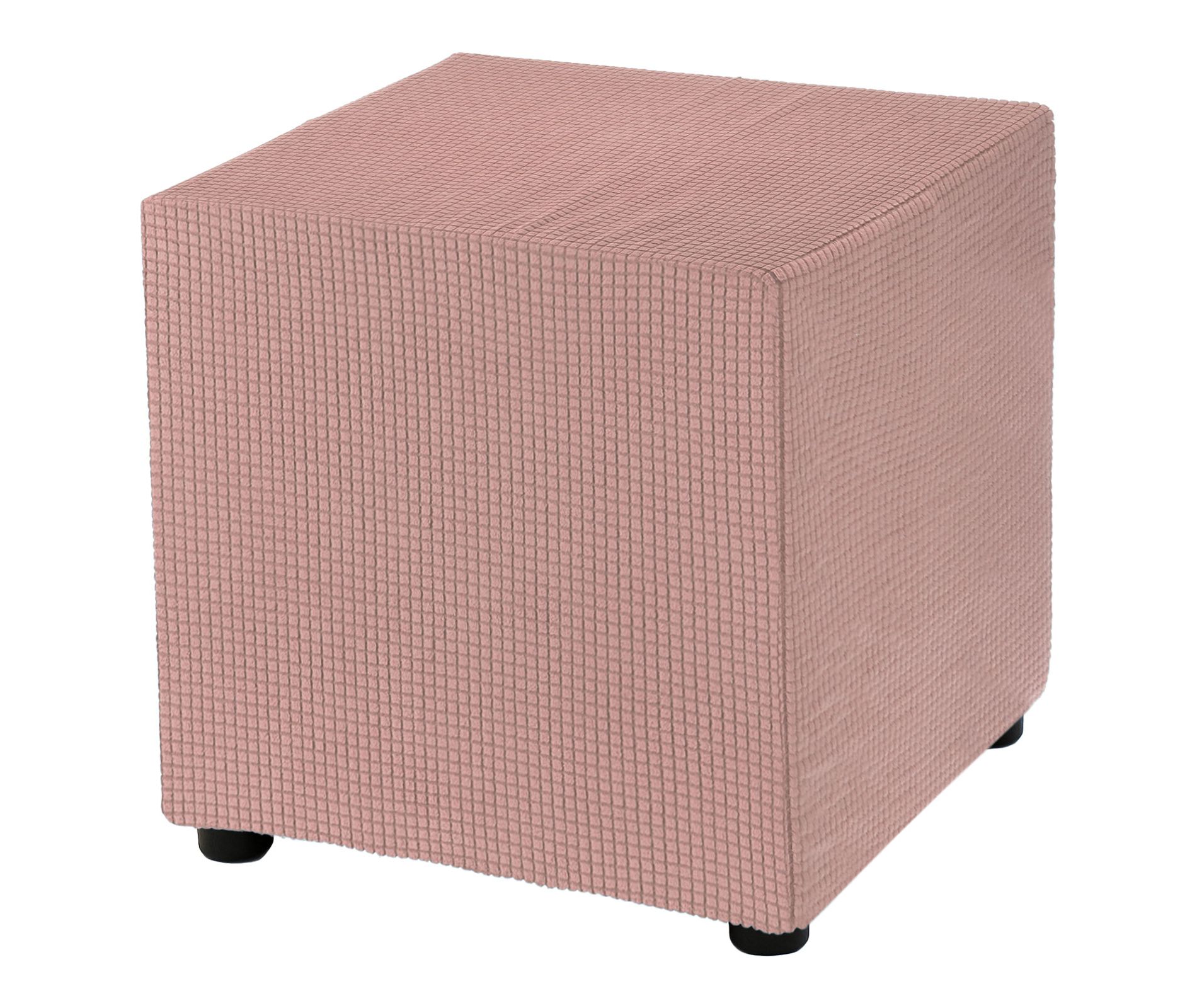 Unique Bargains Polyester Washable Stretch Thick Stool Protective Covers Pink