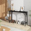 Entrance console table,side table behind sofa with charging station and metal legs,capacity of 110 pounds,easy to assemble - 2 of 4