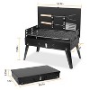 KTMBDW Portable Charcoal Grill, Outdoor Small BBQ Grill with Barbecue Accessories, Folding Camping Grill for Outdoor Cooking Travel Picnic Patio,Black - 2 of 4