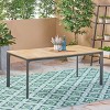 Gulches Patio Dining Tables - Modern Wood Top Outdoor Table - 2 of 4
