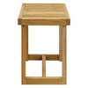 Flora Home 18"H Solid White Oak Mini Bench: Lacquered Indoor Seat, Non-Upholstered, 250lb Capacity - 3 of 4