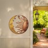 Royal Hampton 21 Inch Handcrafted Sun and Moon Accent Wall Decor, Round Metal Wall Mount, Rustic Gold, Bronze - 4 of 4