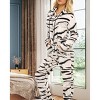 ADR Women's Plush Fleece One Piece Hooded Footed Zipper Pajamas, Soft Adult Jumpsuit PJs with Hood - 3 of 4