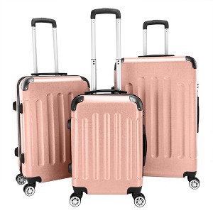 KTMBDW Luggage Set of 3 Hardside Suitcase Sets with TSA Lock, 4 Spinner Wheels for Carry On Check-in Business Trip - 1 of 4